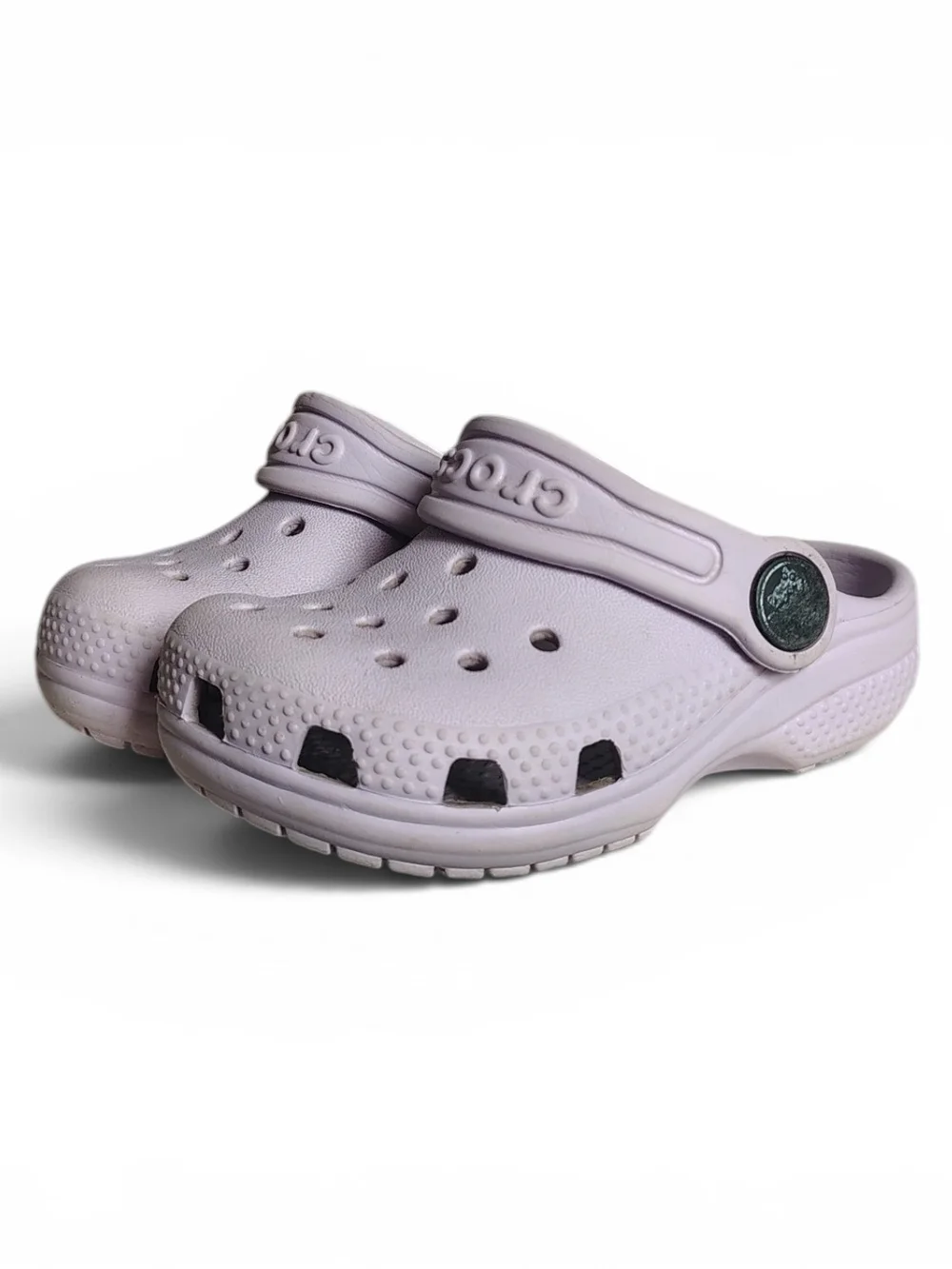 CROCS Iconic Comfort Slip On Lavender Clog Shoes Little Girls Size C5